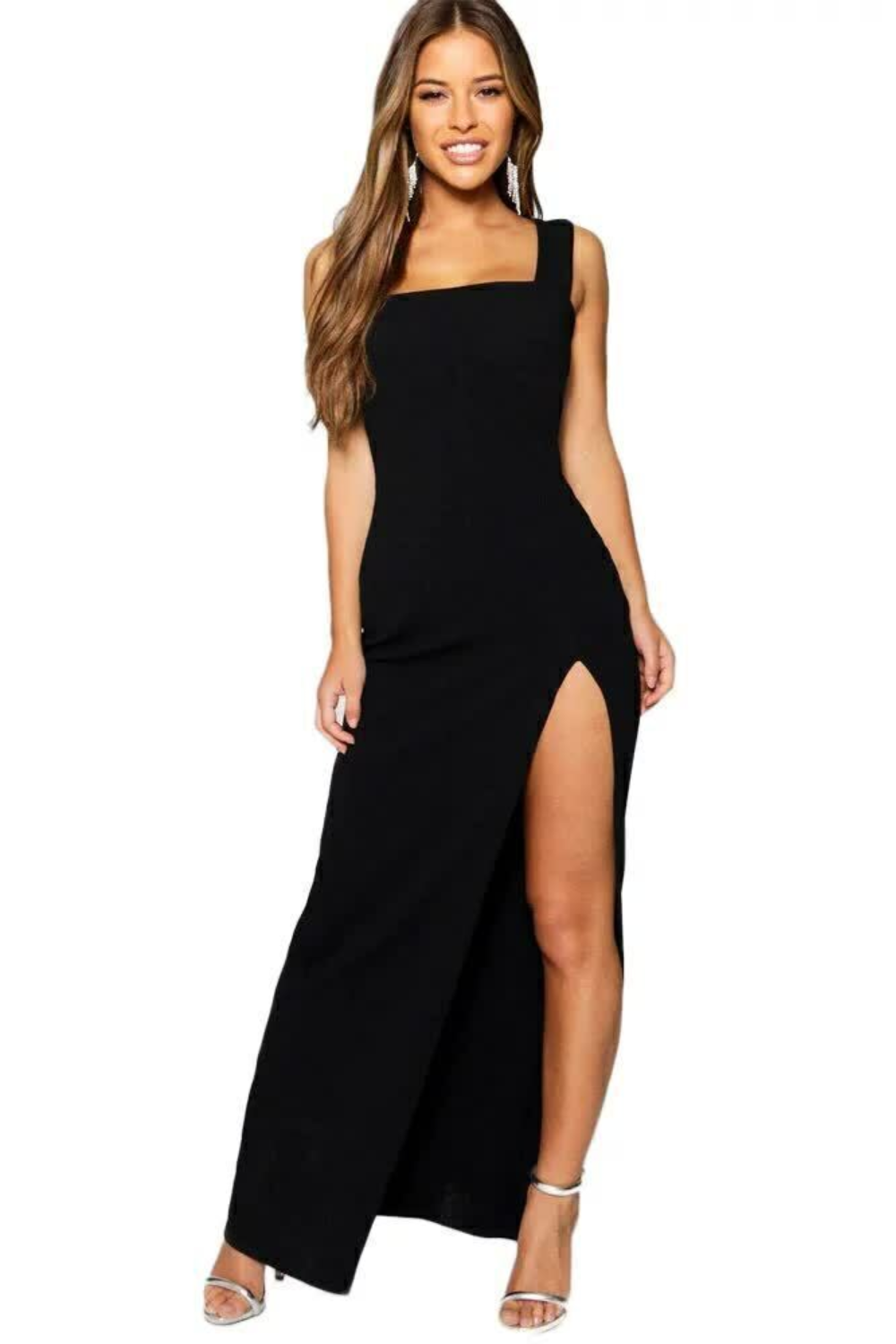 Vestido Feminino Longo Fenda