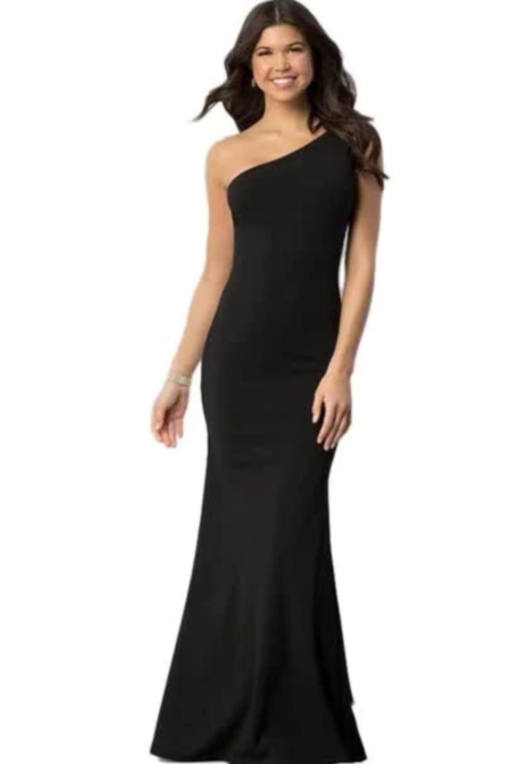 Vestido Longo Com Uma Alça Um Ombro Nú Feminino