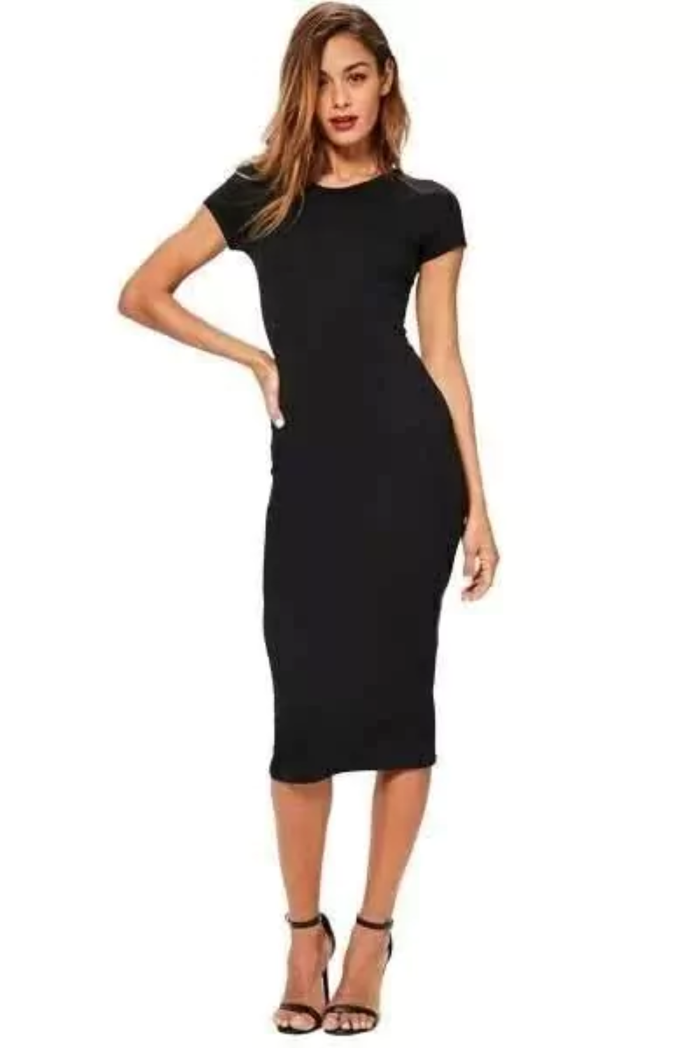 Vestido Feminino Casual Curto Midi Casual