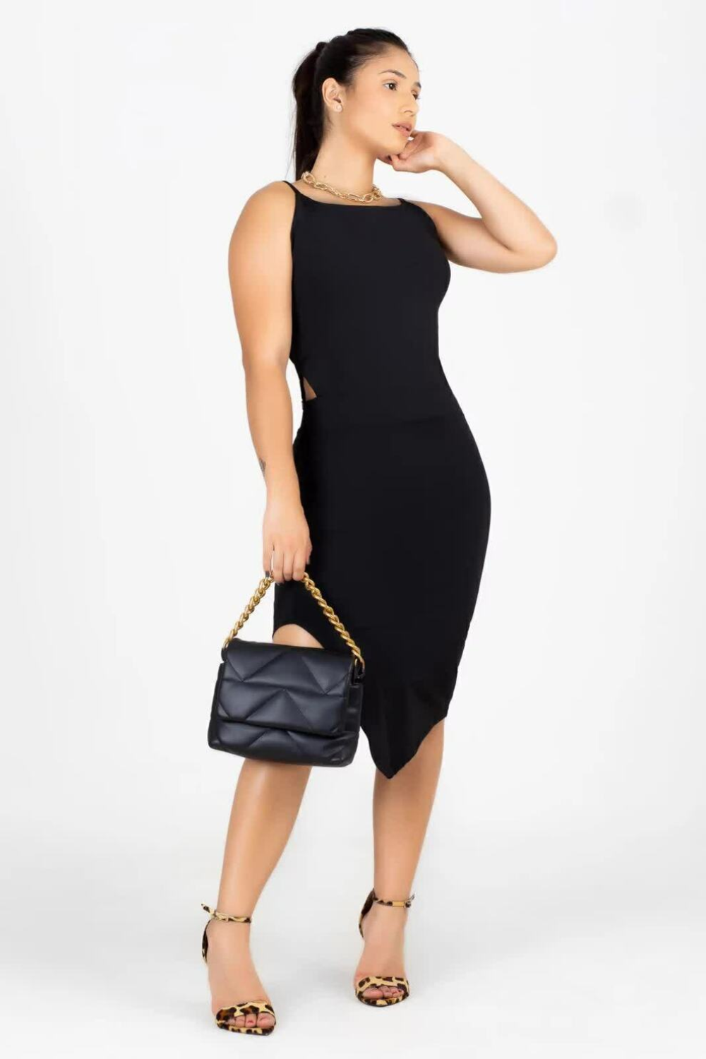 Vestido Alcinha Detalhe Cintura Feminino - Image 6