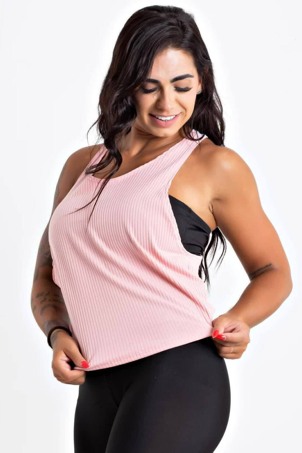 Regata Nadadora Rosa + Top Faixa Fitness