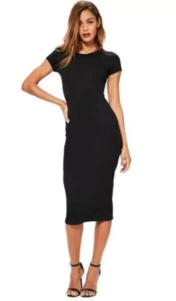 Vestido Feminino Casual Curto Midi Casual