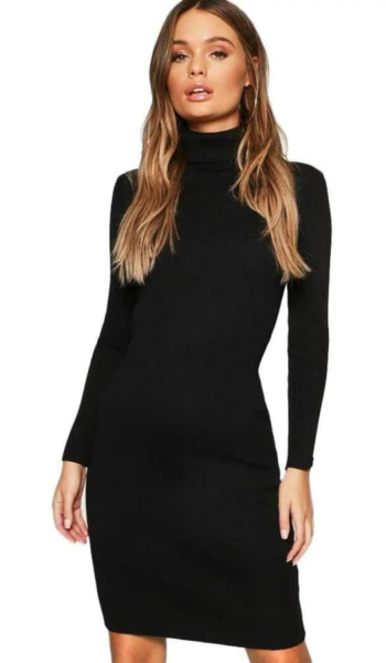 Vestido Tubinho com Manga Longa Social