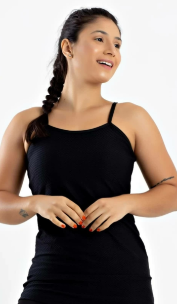 Camiseta Top Embutido Tela Alcinha