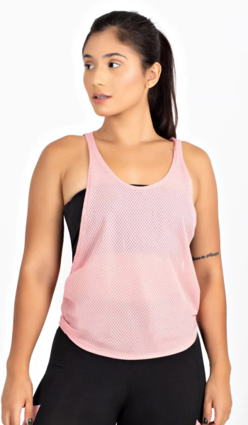 Regata Tela Dryfit Rosé Fitness Nadador