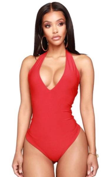 Body Decote V Costas Nuas Feminino